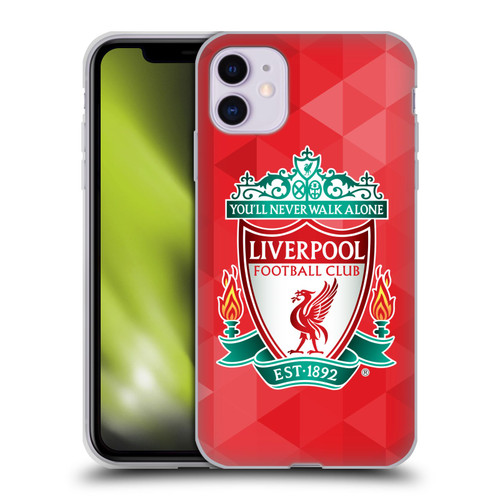 Liverpool Football Club Crest 1 Red Geometric 1 Soft Gel Case for Apple iPhone 11