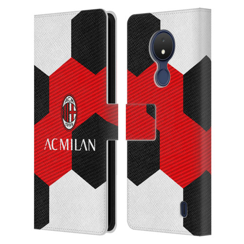 AC Milan Crest Ball Leather Book Wallet Case Cover For Nokia C21