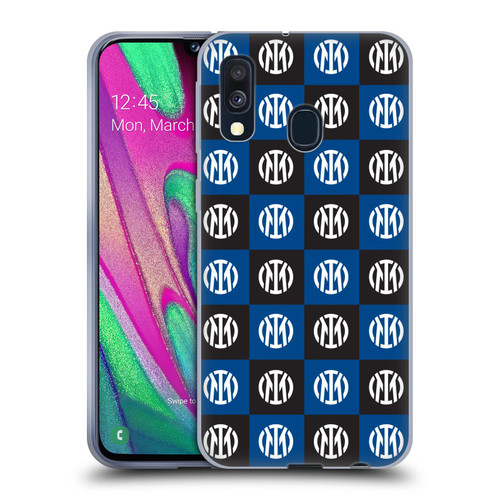 Fc Internazionale Milano Patterns Crest Soft Gel Case for Samsung Galaxy A40 (2019)