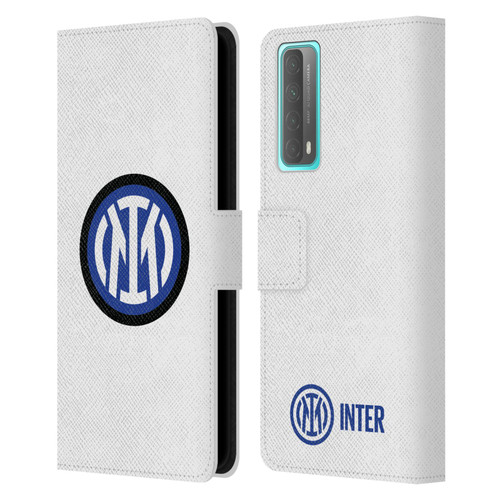 Fc Internazionale Milano Badge Logo On White Leather Book Wallet Case Cover For Huawei P Smart (2021)