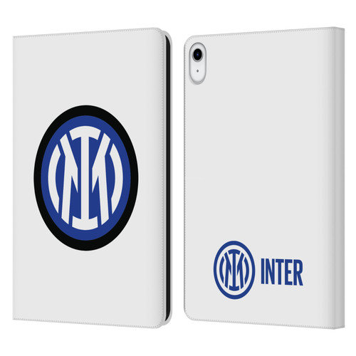 Fc Internazionale Milano Badge Logo On White Leather Book Wallet Case Cover For Apple iPad 10.9 (2022)