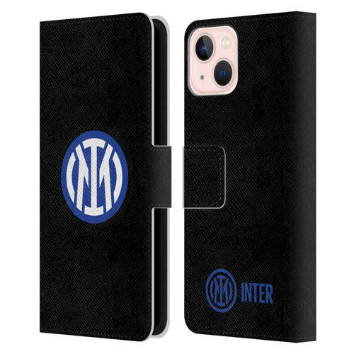 Fc Internazionale Milano Badge Logo On White Leather Book Wallet Case Cover For Apple iPhone 13