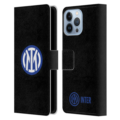 Fc Internazionale Milano Badge Logo On White Leather Book Wallet Case Cover For Apple iPhone 13 Pro Max