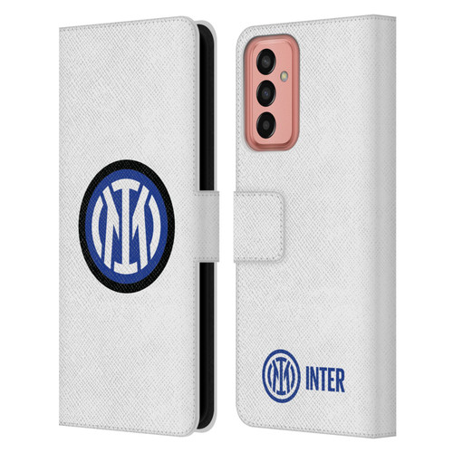 Fc Internazionale Milano Badge Logo On White Leather Book Wallet Case Cover For Samsung Galaxy M13 (2022)