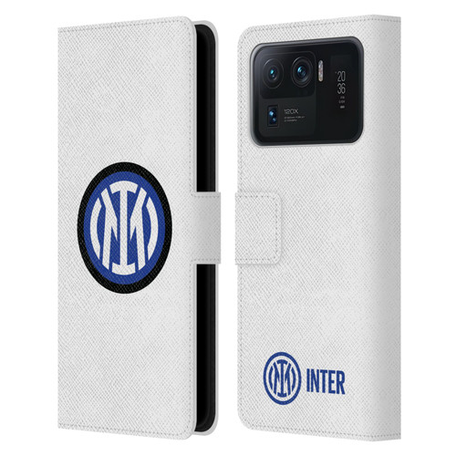 Fc Internazionale Milano Badge Logo On White Leather Book Wallet Case Cover For Xiaomi Mi 11 Ultra