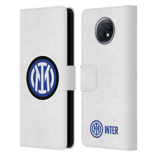 Fc Internazionale Milano Badge Logo On White Leather Book Wallet Case Cover For Xiaomi Redmi Note 9T 5G