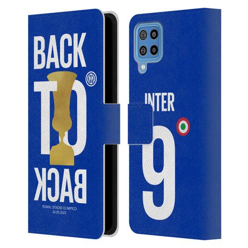 Fc Internazionale Milano 2023 Champions Back To Back Leather Book Wallet Case Cover For Samsung Galaxy F22 (2021)