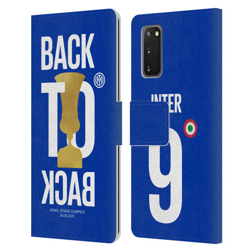 Fc Internazionale Milano 2023 Champions Back To Back Leather Book Wallet Case Cover For Samsung Galaxy S20 / S20 5G