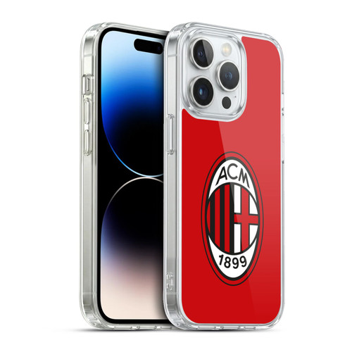 AC Milan Crest Full Colour Red Soft Gel Case for Apple iPhone 13 Pro & MagSafe