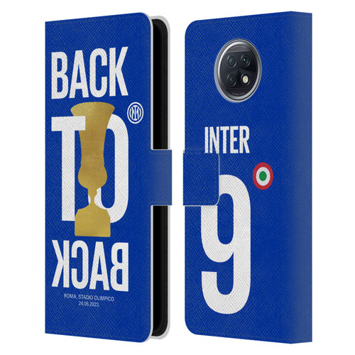 Fc Internazionale Milano 2023 Champions Back To Back Leather Book Wallet Case Cover For Xiaomi Redmi Note 9T 5G