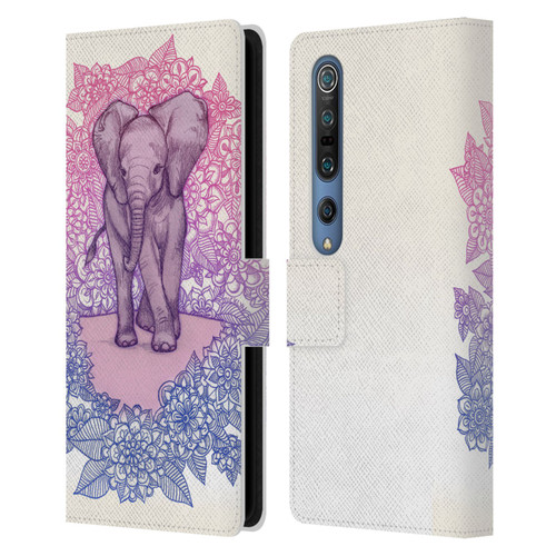 Micklyn Le Feuvre Animals Cute Baby Elephant Leather Book Wallet Case Cover For Xiaomi Mi 10 5G / Mi 10 Pro 5G