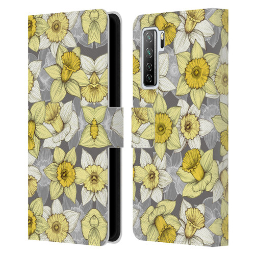 Micklyn Le Feuvre Florals Daffodil Daze Leather Book Wallet Case Cover For Huawei Nova 7 SE/P40 Lite 5G