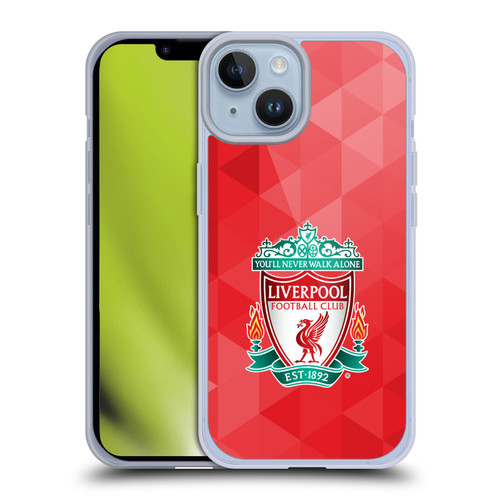 Liverpool Football Club Crest 1 Red Geometric 1 Soft Gel Case for Apple iPhone 14
