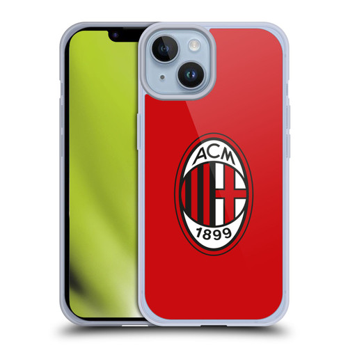 AC Milan Crest Full Colour Red Soft Gel Case for Apple iPhone 14