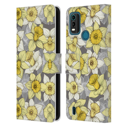Micklyn Le Feuvre Florals Daffodil Daze Leather Book Wallet Case Cover For Nokia G11 Plus
