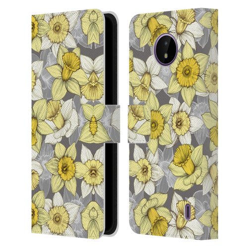 Micklyn Le Feuvre Florals Daffodil Daze Leather Book Wallet Case Cover For Nokia C10 / C20