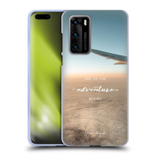 Nature Magick So The Adventure Begins Quote Airplane Soft Gel Case for Huawei P40 5G