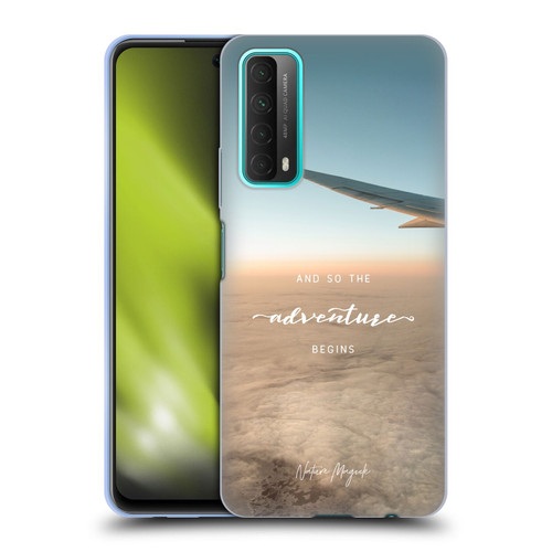 Nature Magick So The Adventure Begins Quote Airplane Soft Gel Case for Huawei P Smart (2021)