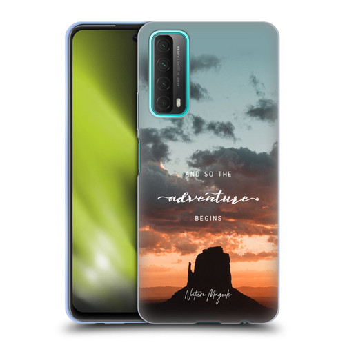 Nature Magick So The Adventure Begins Quote Desert Soft Gel Case for Huawei P Smart (2021)