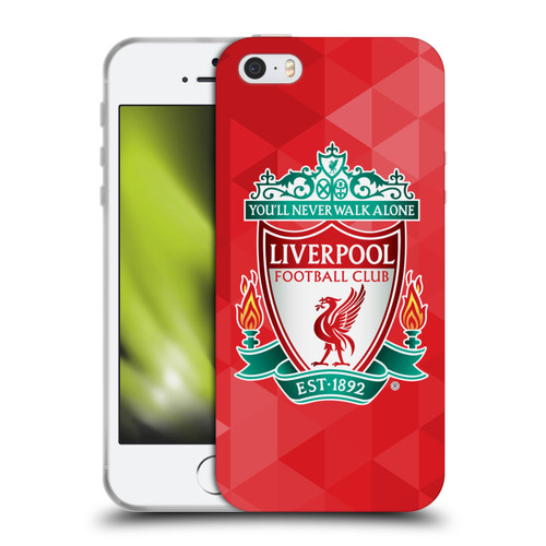 Liverpool Football Club Crest 1 Red Geometric 1 Soft Gel Case for Apple iPhone 5 / 5s / iPhone SE 2016