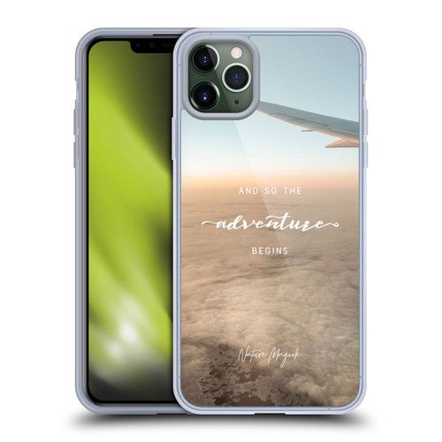 Nature Magick So The Adventure Begins Quote Airplane Soft Gel Case for Apple iPhone 11 Pro Max