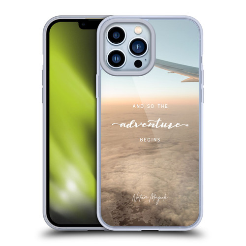 Nature Magick So The Adventure Begins Quote Airplane Soft Gel Case for Apple iPhone 13 Pro Max