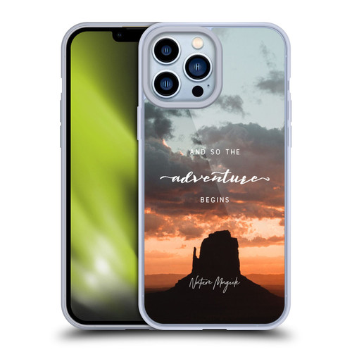 Nature Magick So The Adventure Begins Quote Desert Soft Gel Case for Apple iPhone 13 Pro Max