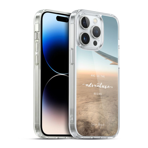 Nature Magick So The Adventure Begins Quote Airplane Soft Gel Case for Apple iPhone 14 Pro & MagSafe