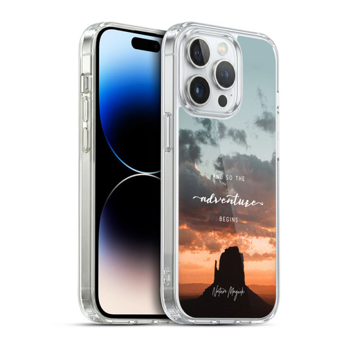 Nature Magick So The Adventure Begins Quote Desert Soft Gel Case for Apple iPhone 14 Pro & MagSafe