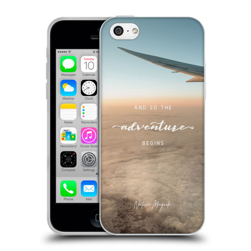 Nature Magick So The Adventure Begins Quote Airplane Soft Gel Case for Apple iPhone 5c