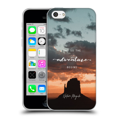 Nature Magick So The Adventure Begins Quote Desert Soft Gel Case for Apple iPhone 5c