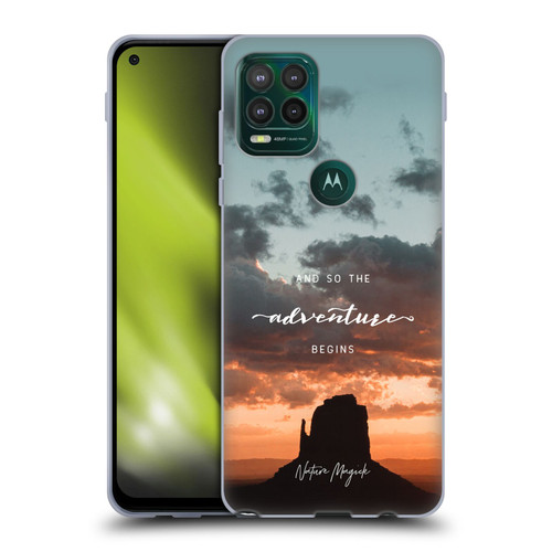 Nature Magick So The Adventure Begins Quote Desert Soft Gel Case for Motorola Moto G Stylus 5G 2021