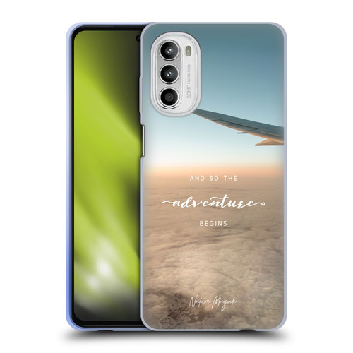 Nature Magick So The Adventure Begins Quote Airplane Soft Gel Case for Motorola Moto G52