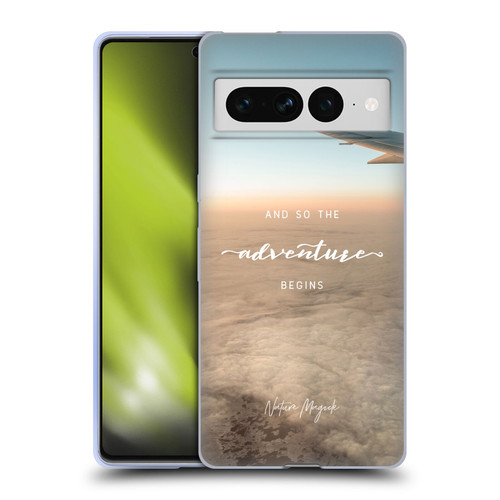 Nature Magick So The Adventure Begins Quote Airplane Soft Gel Case for Google Pixel 7 Pro