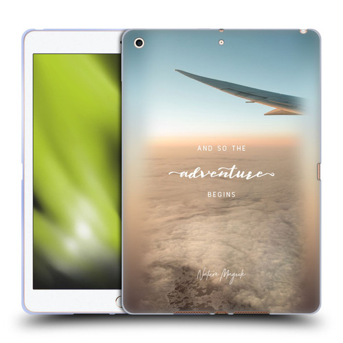 Nature Magick So The Adventure Begins Quote Airplane Soft Gel Case for Apple iPad 10.2 2019/2020/2021