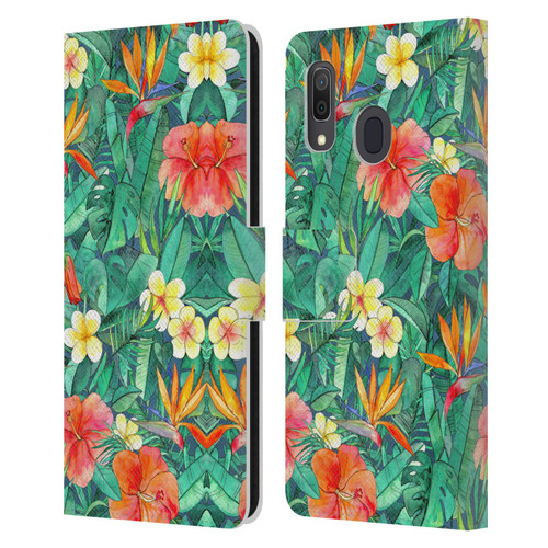 Micklyn Le Feuvre Florals Classic Tropical Garden Leather Book Wallet Case Cover For Samsung Galaxy A33 5G (2022)