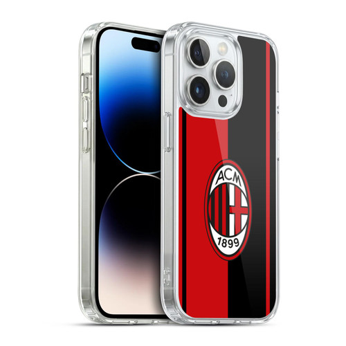 AC Milan Crest Red And Black Soft Gel Case for Apple iPhone 14 Pro & MagSafe