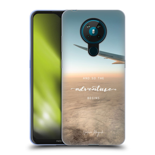 Nature Magick So The Adventure Begins Quote Airplane Soft Gel Case for Nokia 5.3