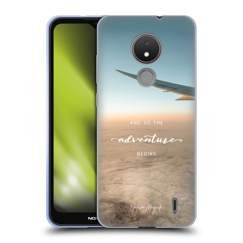 Nature Magick So The Adventure Begins Quote Airplane Soft Gel Case for Nokia C21