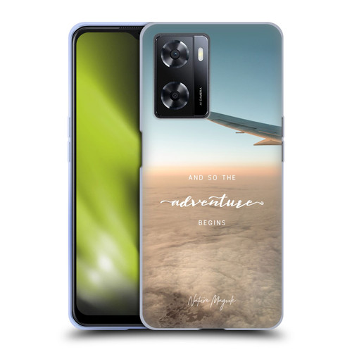 Nature Magick So The Adventure Begins Quote Airplane Soft Gel Case for OPPO A57s