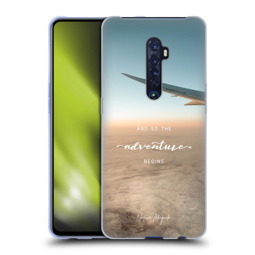 Nature Magick So The Adventure Begins Quote Airplane Soft Gel Case for OPPO Reno 2