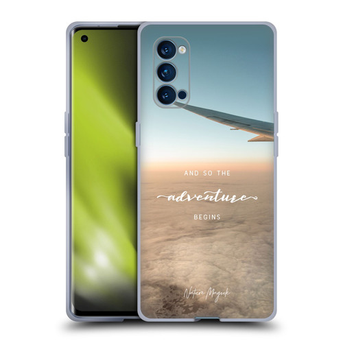 Nature Magick So The Adventure Begins Quote Airplane Soft Gel Case for OPPO Reno 4 Pro 5G