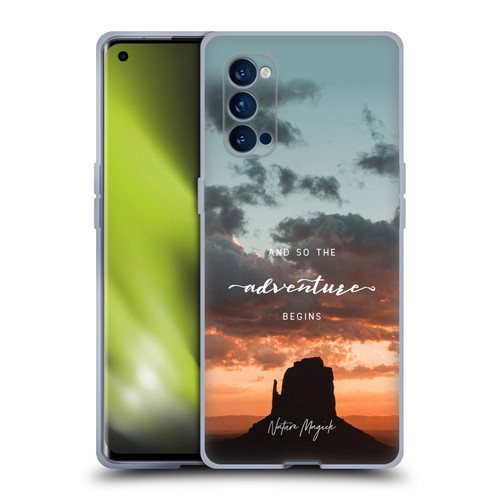 Nature Magick So The Adventure Begins Quote Desert Soft Gel Case for OPPO Reno 4 Pro 5G