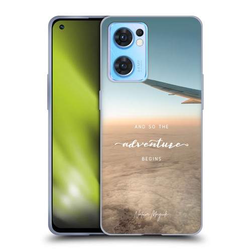 Nature Magick So The Adventure Begins Quote Airplane Soft Gel Case for OPPO Reno7 5G / Find X5 Lite