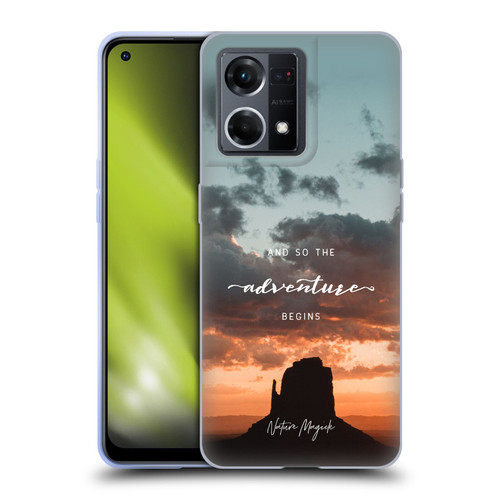 Nature Magick So The Adventure Begins Quote Desert Soft Gel Case for OPPO Reno8 4G