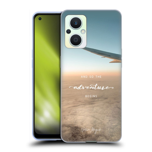 Nature Magick So The Adventure Begins Quote Airplane Soft Gel Case for OPPO Reno8 Lite