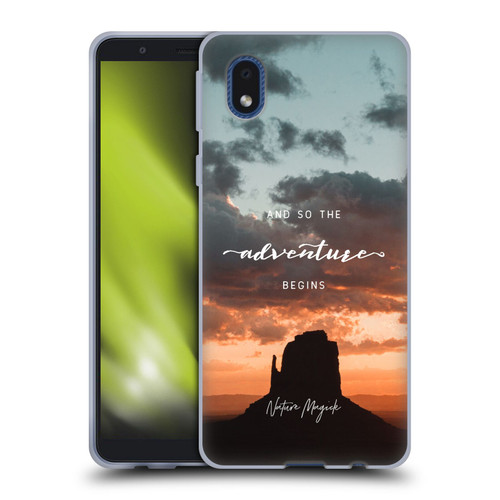 Nature Magick So The Adventure Begins Quote Desert Soft Gel Case for Samsung Galaxy A01 Core (2020)