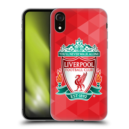Liverpool Football Club Crest 1 Red Geometric 1 Soft Gel Case for Apple iPhone XR