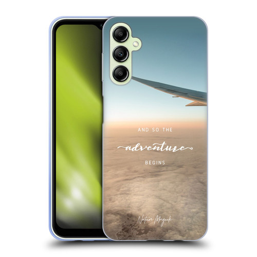Nature Magick So The Adventure Begins Quote Airplane Soft Gel Case for Samsung Galaxy A14 5G