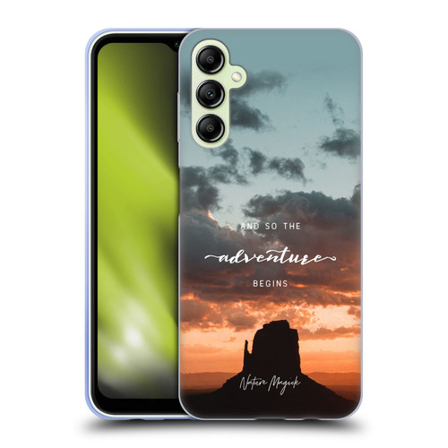 Nature Magick So The Adventure Begins Quote Desert Soft Gel Case for Samsung Galaxy A14 5G